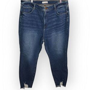 LOFT Women's Plus Size Curvy High Waist Skinny Ankle Jean size 18 Petite NWT